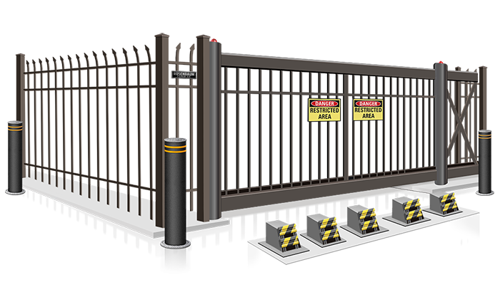Commercial high security vehicle entry gate installation company for the Hampton VA and the surrounding area area.