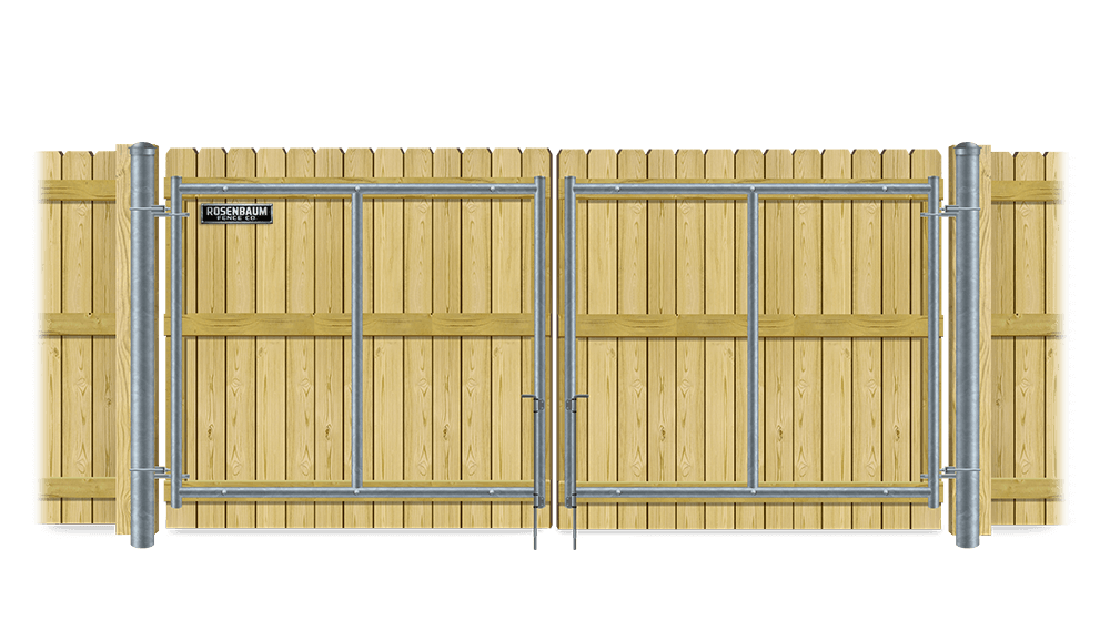 Metal-Framed Wood Gate installation company in Hampton VA